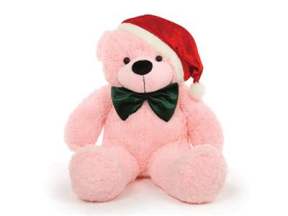 kerst roze teddy